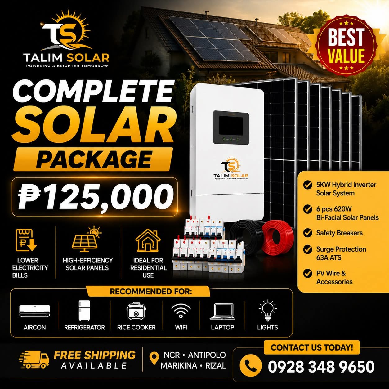 Talim Solar Premium package with battery backup