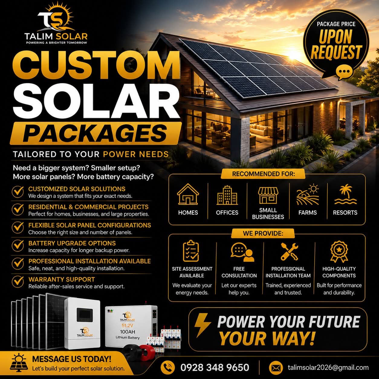 Talim Solar Commercial package for businesses